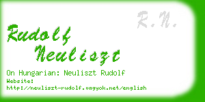 rudolf neuliszt business card